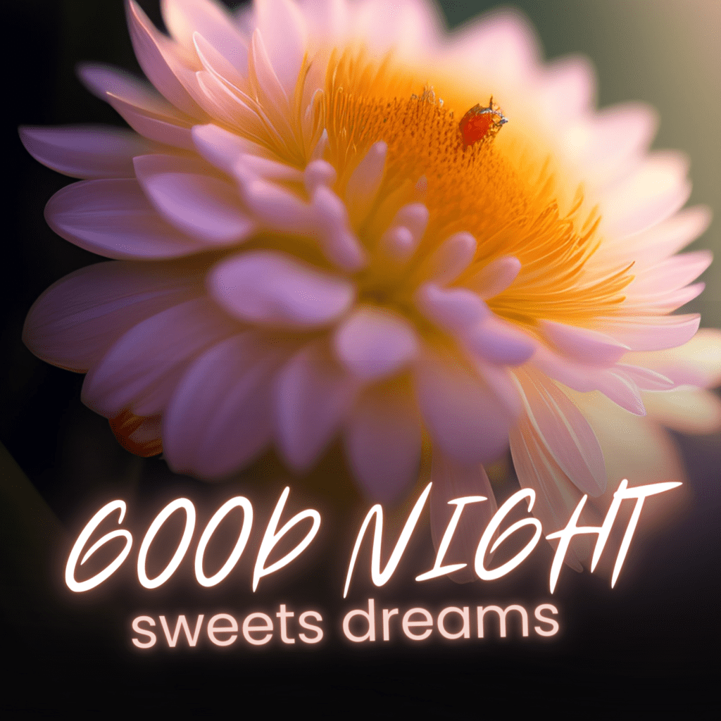 Flowers, caucasian, highly detailed new good night image